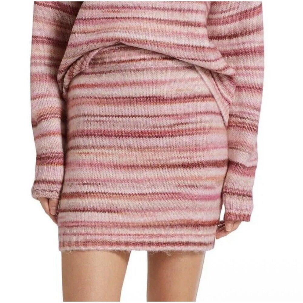 Splendid COLLECTION New Mini Skirt SMALL Acadia WOOL Blend Rib Knit Holly Multi